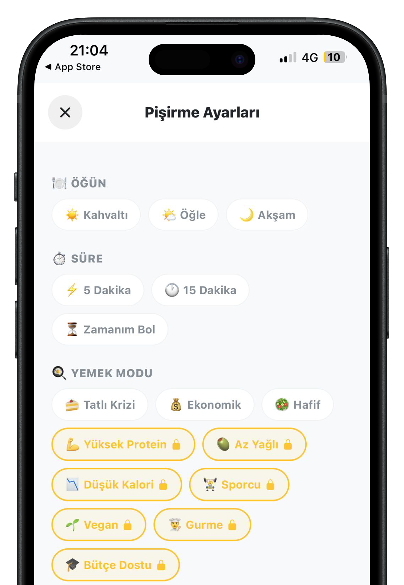 Şefim Yapay Zeka Mobil Uygulama Arayüzü - iPhone Mockup